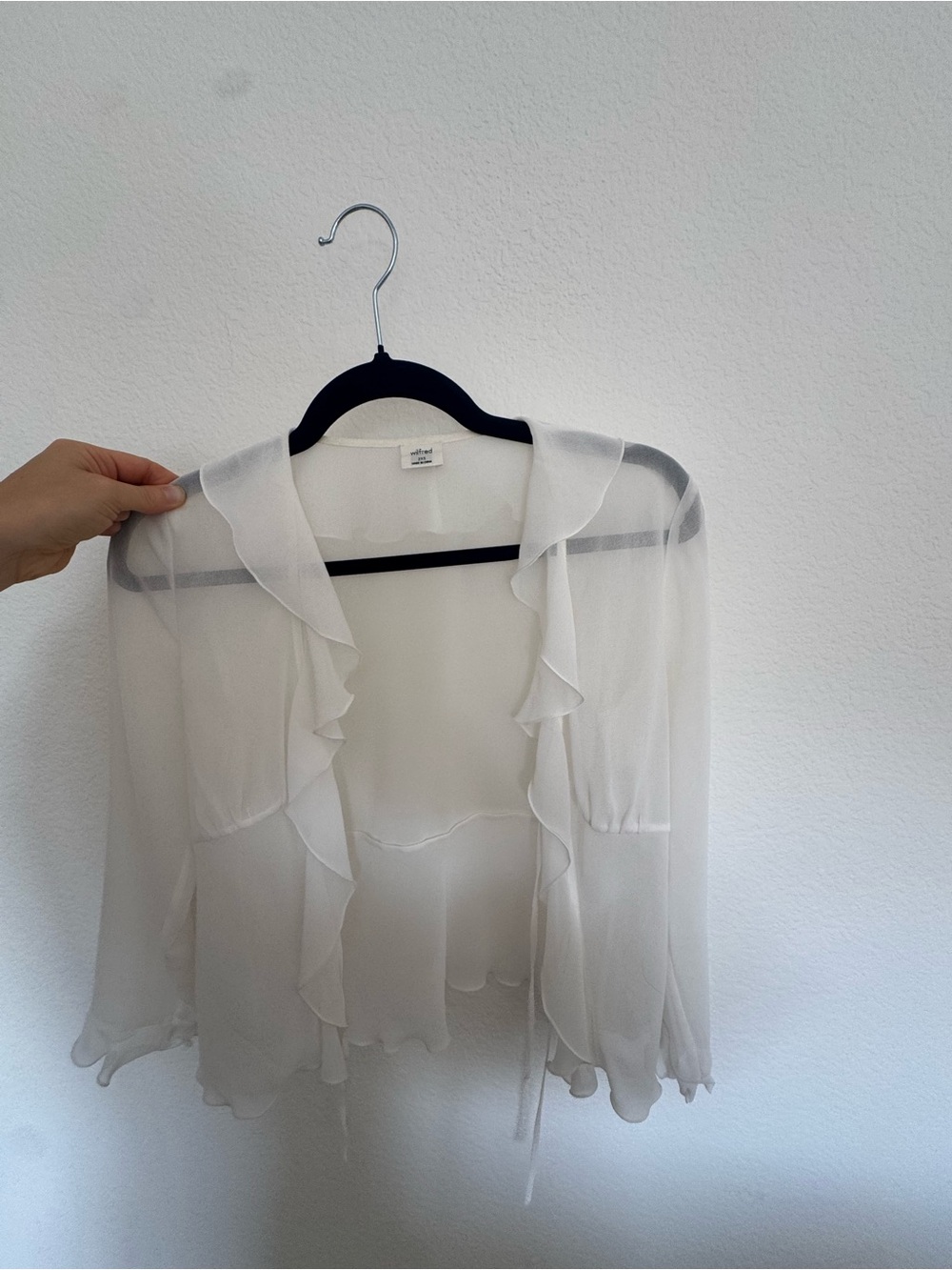 Wilfred White Ruffle Tie-Front Blouse